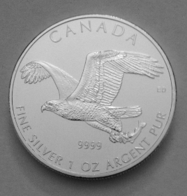 Canadian silver bald eagle coin 2014 reverse