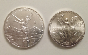 Mexican libertad silver coins obverse